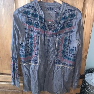 JOHNNY WAS EMBROIDERED SHIRT